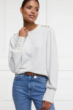Holland Cooper Sweatshirts|Casualwear-Kelso Crew Grey Marl