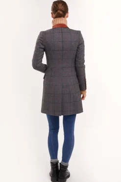 Holland Cooper Coats|Country Collection-Kempton Coat Mid Blue Check