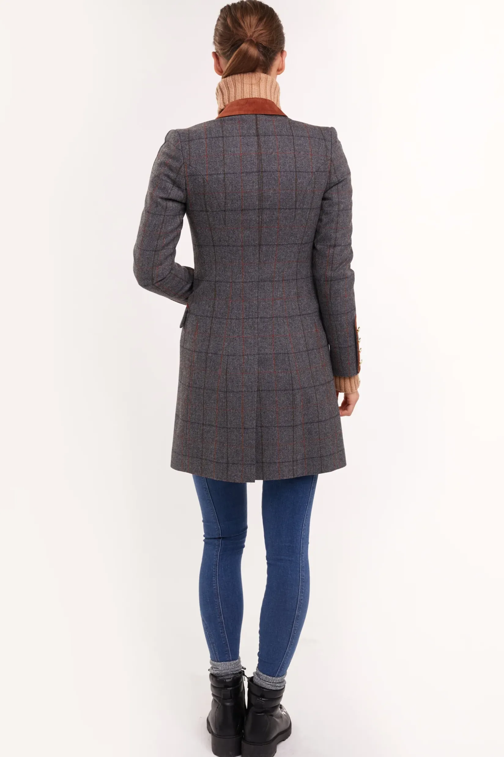 Holland Cooper Coats|Country Collection-Kempton Coat Mid Blue Check