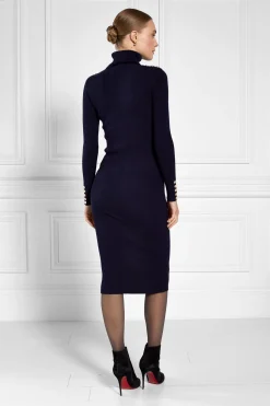 Holland Cooper Gifts For Her|Dresses-Kensington Midi Jumper Dress Ink Navy