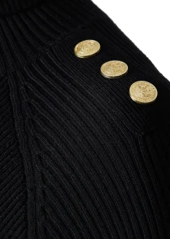 Holland Cooper Dresses|Knitwear-Kensington Midi Jumper Dress Black