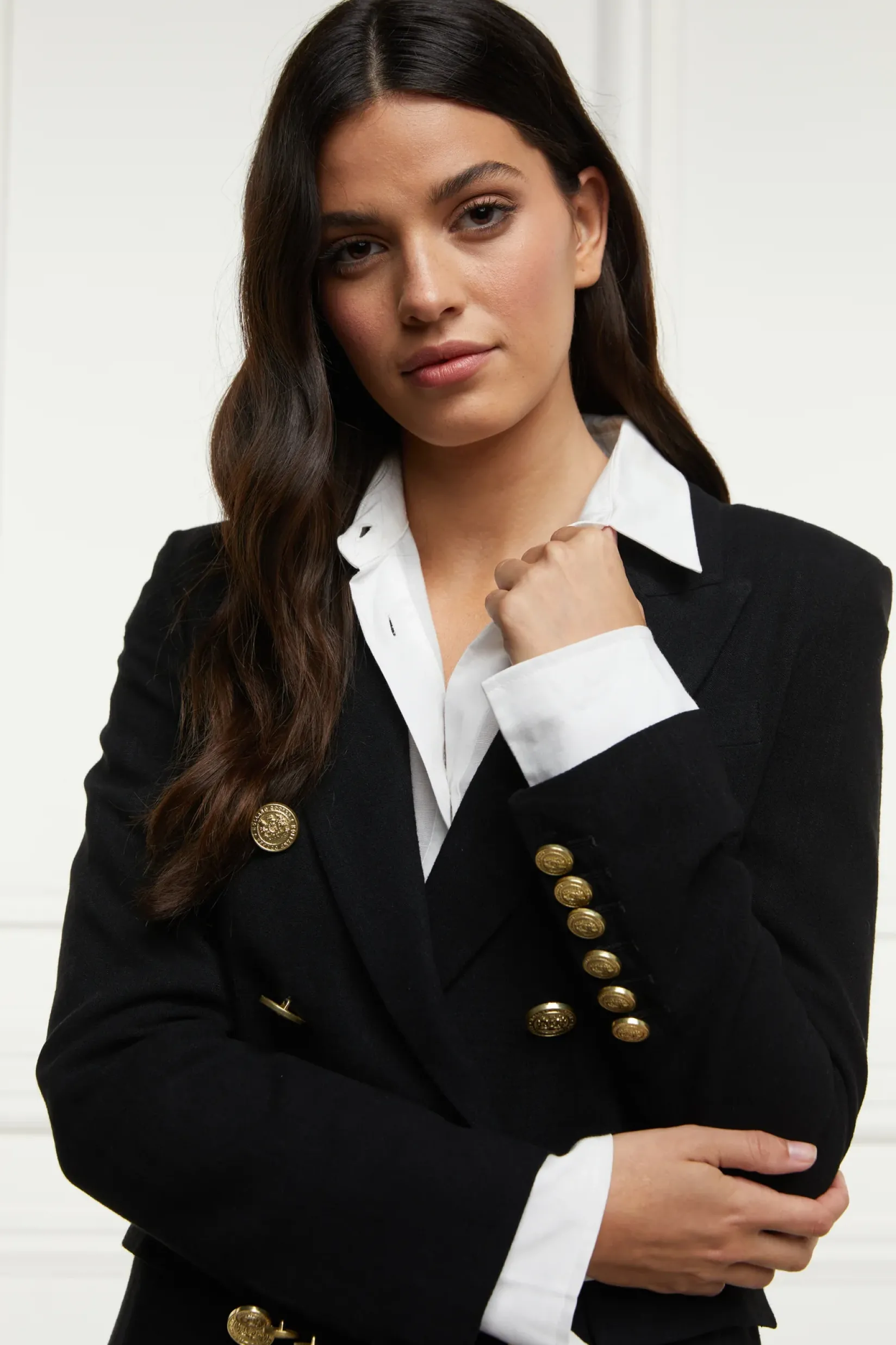 Holland Cooper Jackets|Blazers-Knightsbridge Blazer Black Linen