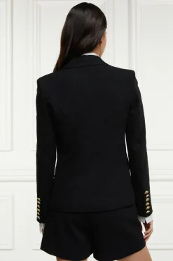 Holland Cooper Jackets|Blazers-Knightsbridge Blazer Black Linen