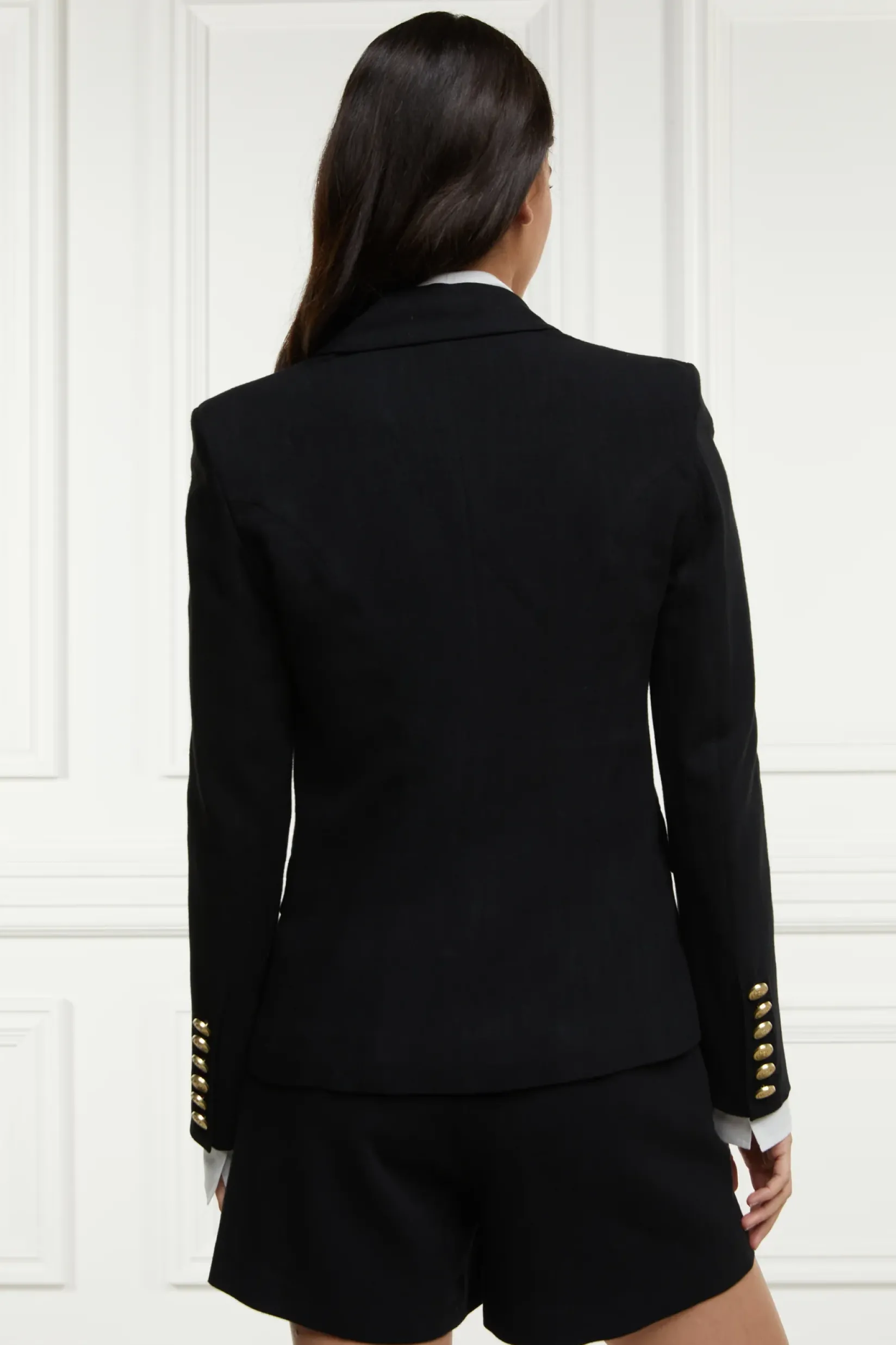 Holland Cooper Jackets|Blazers-Knightsbridge Blazer Black Linen