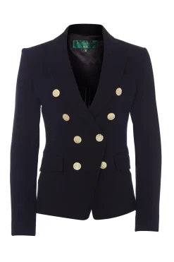 Holland Cooper Jackets|Blazers-Knightsbridge Blazer Black Linen