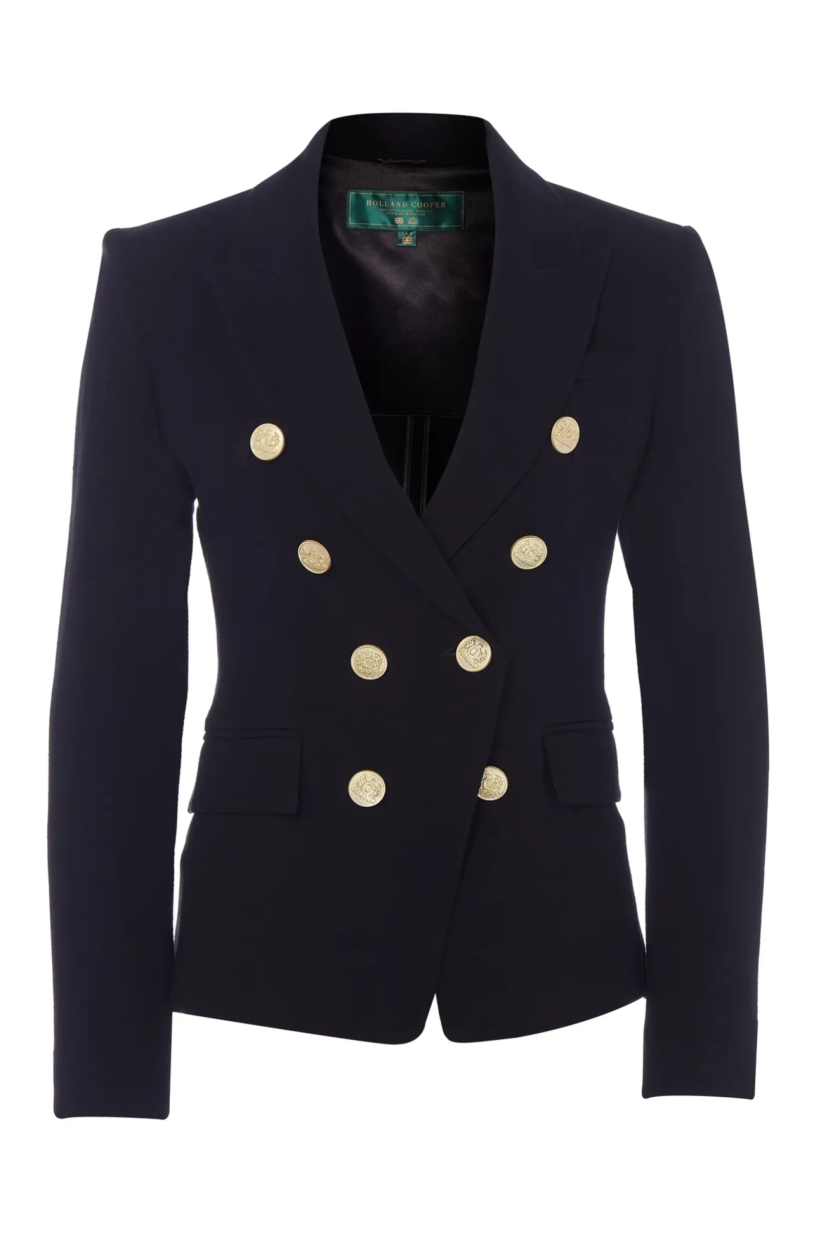 Holland Cooper Jackets|Blazers-Knightsbridge Blazer Black Linen