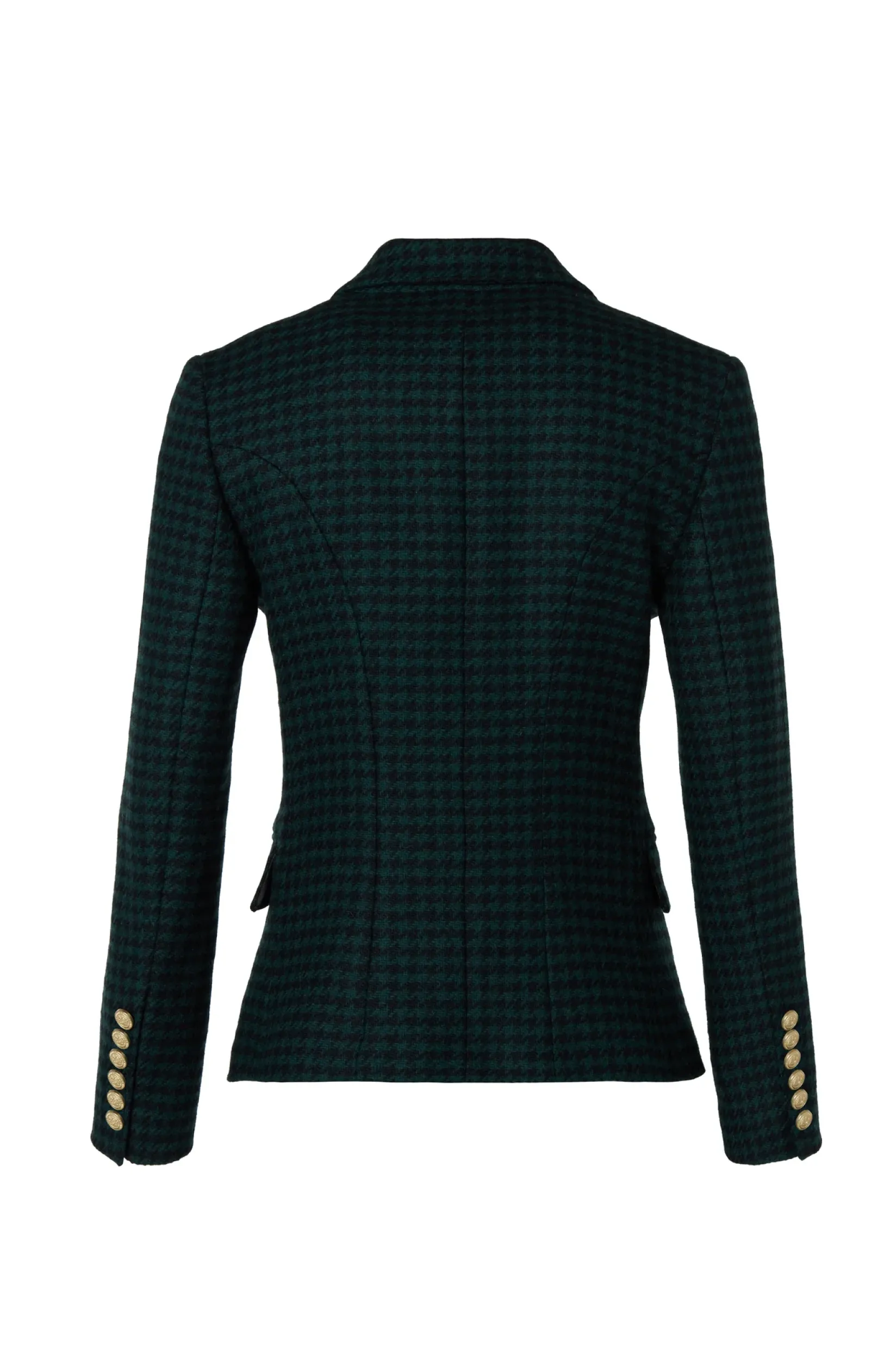 Holland Cooper Blazers|Jackets-Knightsbridge Blazer Emerald Houndstooth