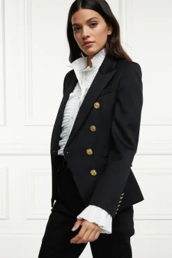 Holland Cooper Blazers|Jackets-Knightsbridge Blazer Black Barathea