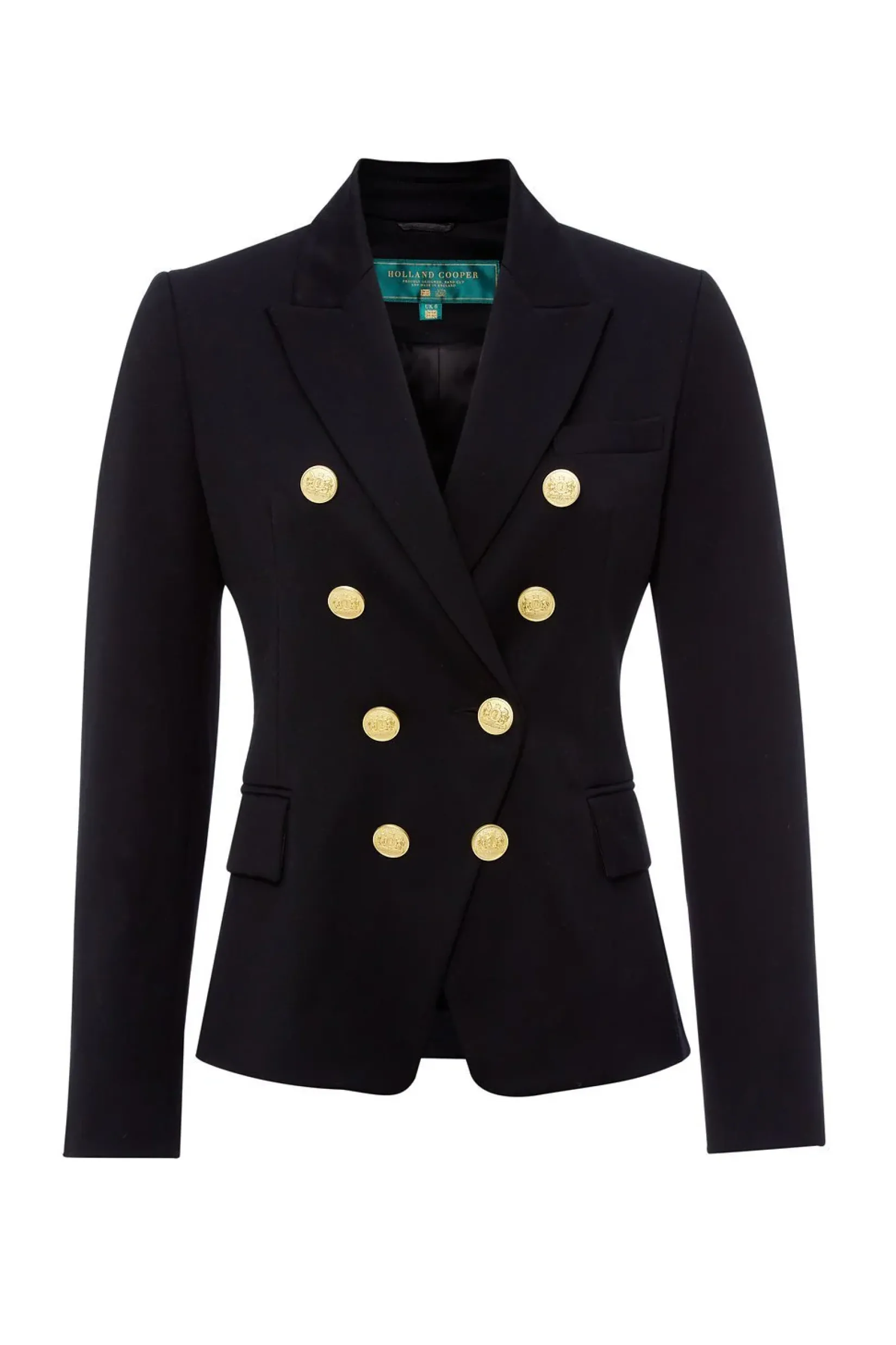 Holland Cooper Blazers|Jackets-Knightsbridge Blazer Black Barathea