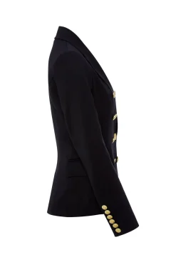 Holland Cooper Blazers|Jackets-Knightsbridge Blazer Black Barathea