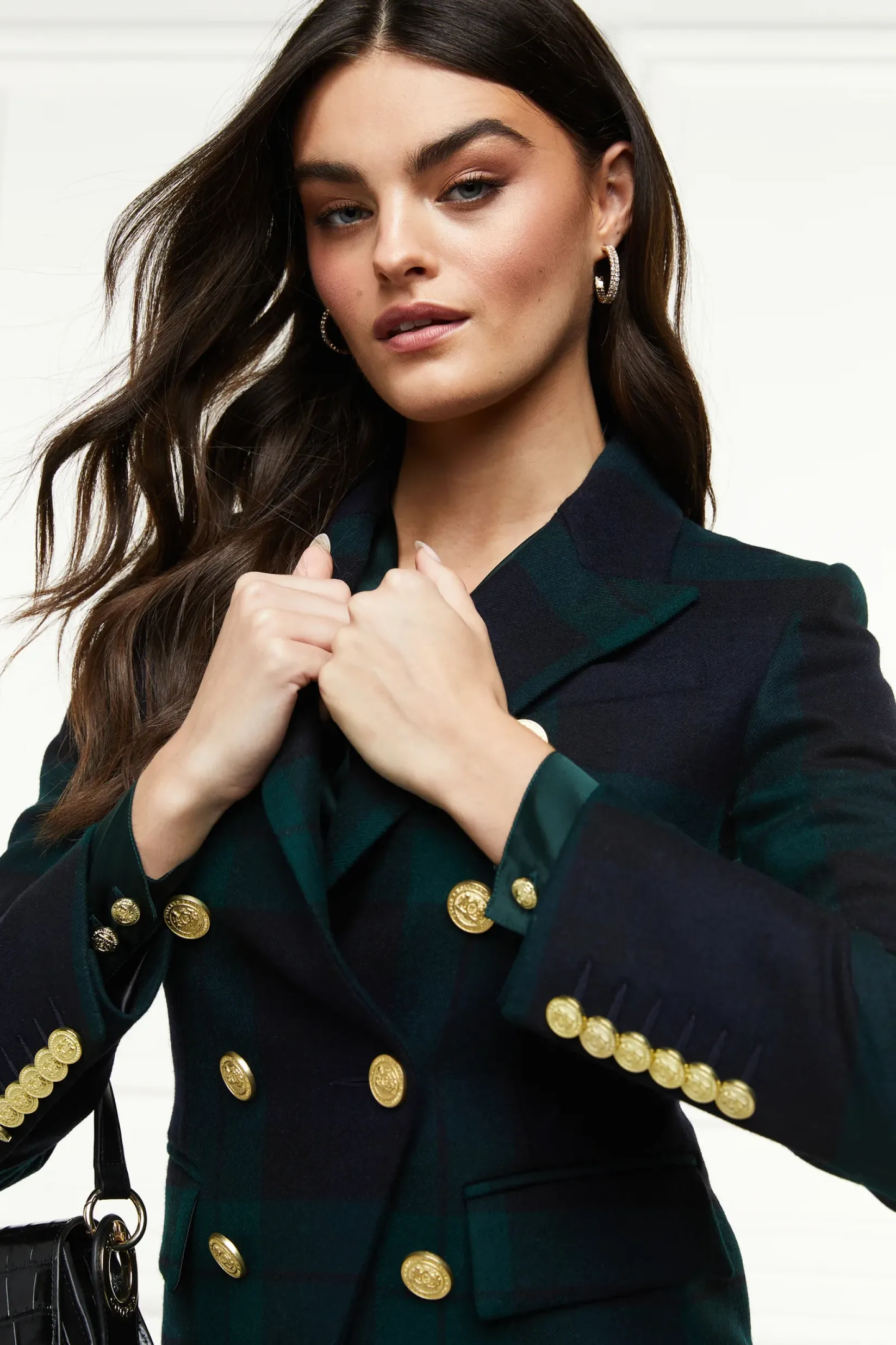 Holland Cooper Blazers|Jackets-Knightsbridge Blazer Blackwatch