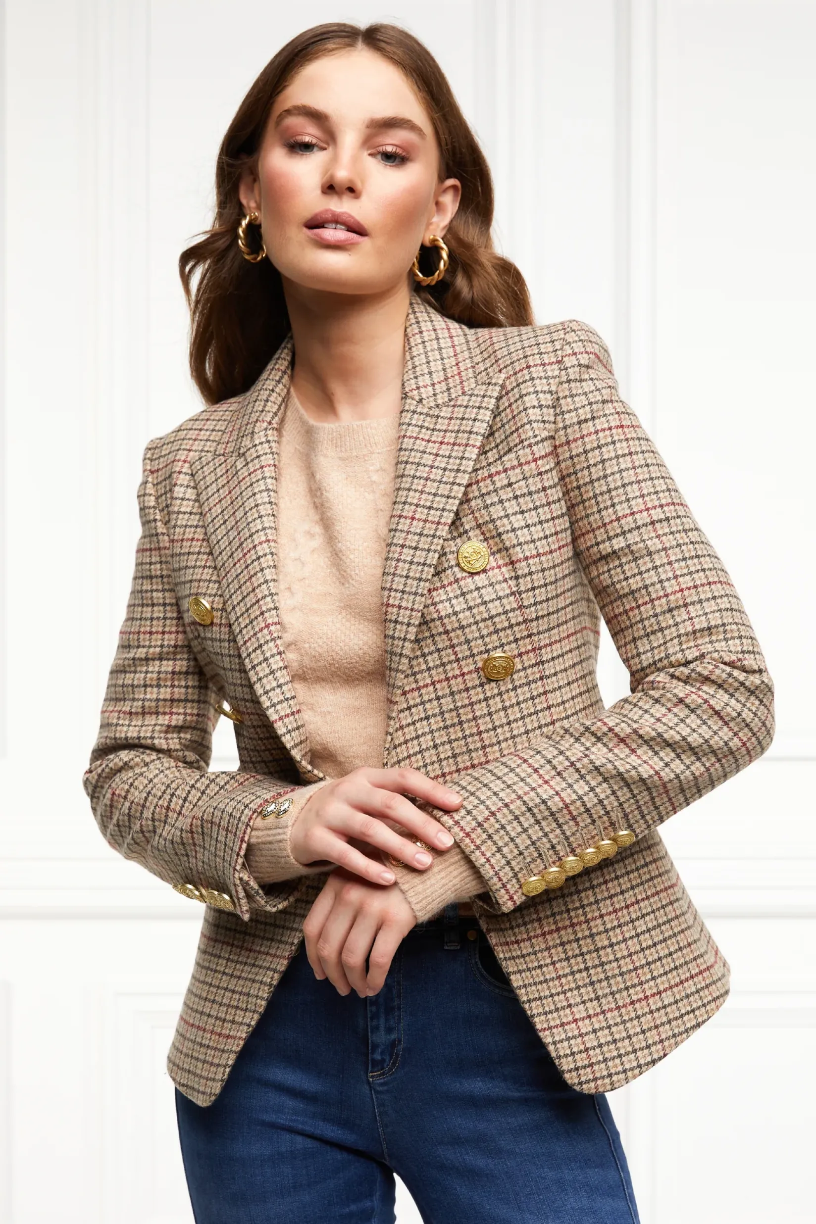 Holland Cooper Blazers|Jackets-Knightsbridge Blazer Charlton Tweed