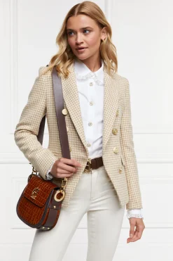 Holland Cooper Blazers|Back In Stock-Knightsbridge Blazer Camel Puppy Tooth