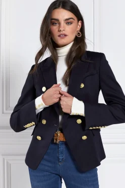 Holland Cooper Blazers|Jackets-Knightsbridge Blazer Navy Barathea