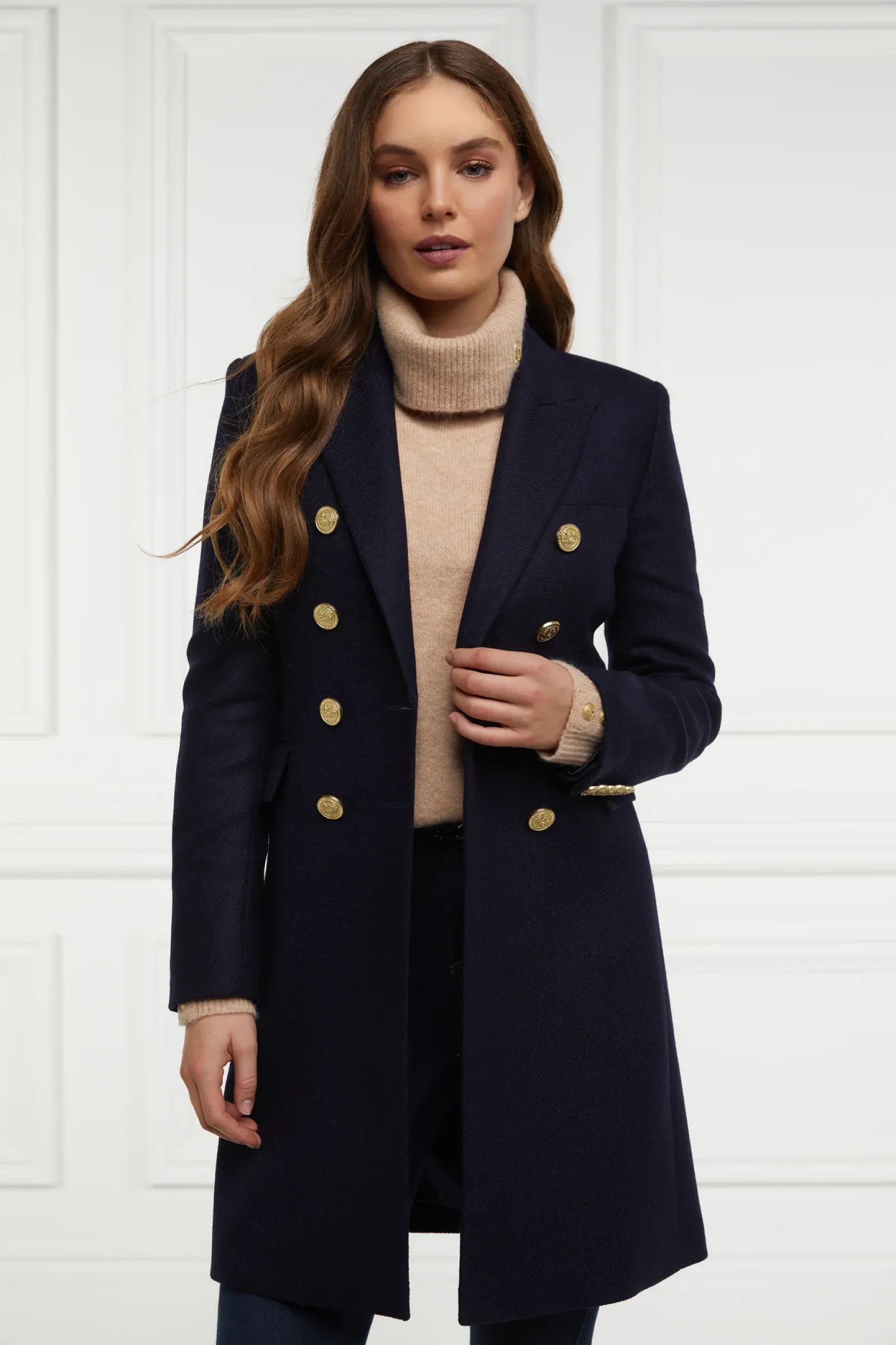 Holland Cooper Coats|In Stock Tailoring-Knightsbridge Coat Navy