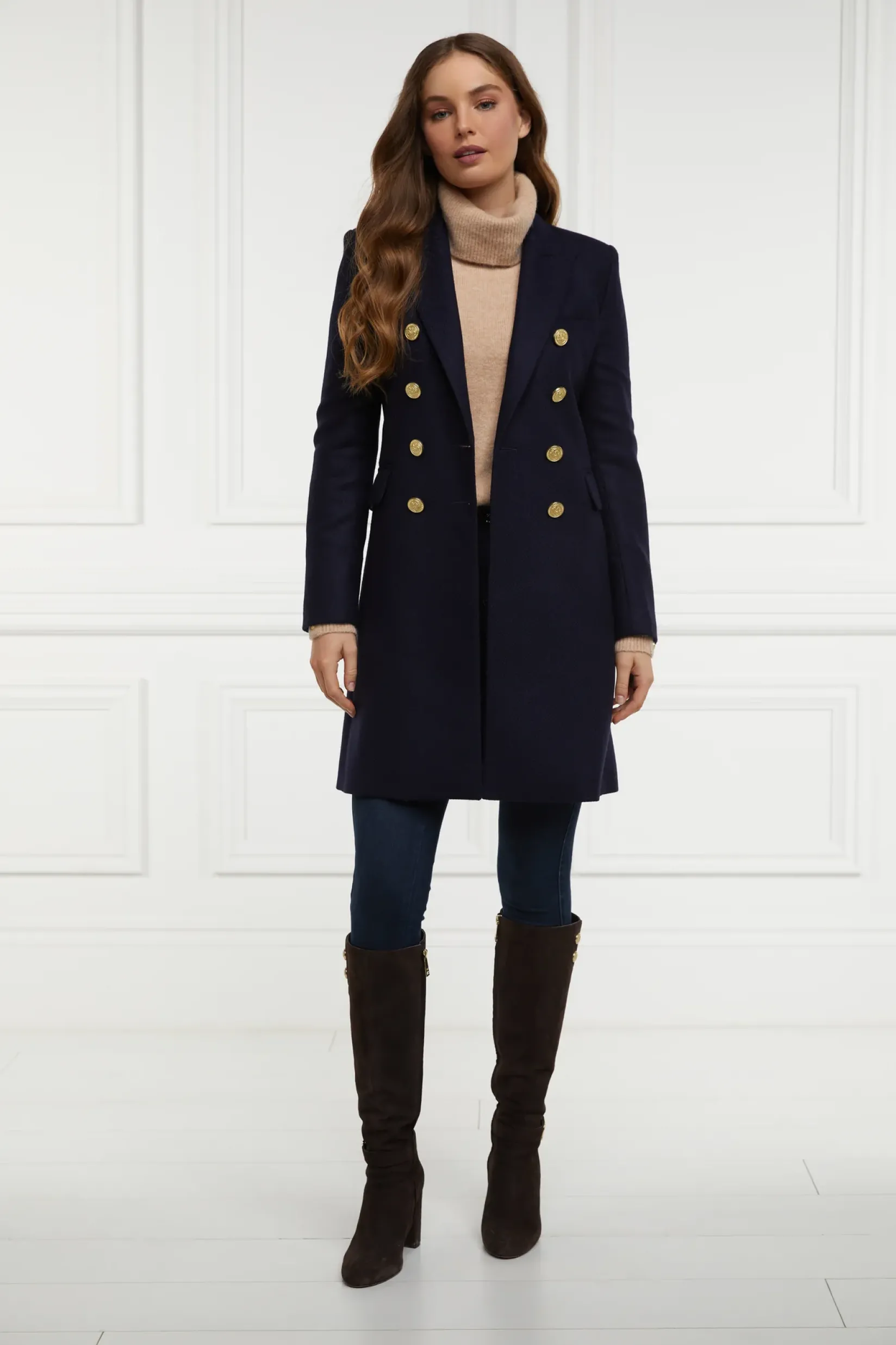 Holland Cooper Coats|In Stock Tailoring-Knightsbridge Coat Navy