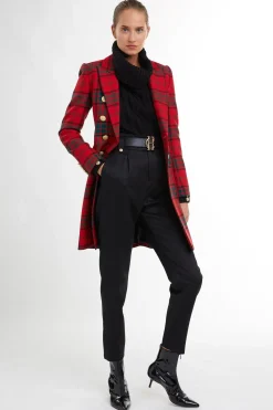 Holland Cooper Coats|In Stock Tailoring-Knightsbridge Coat Red Tartan