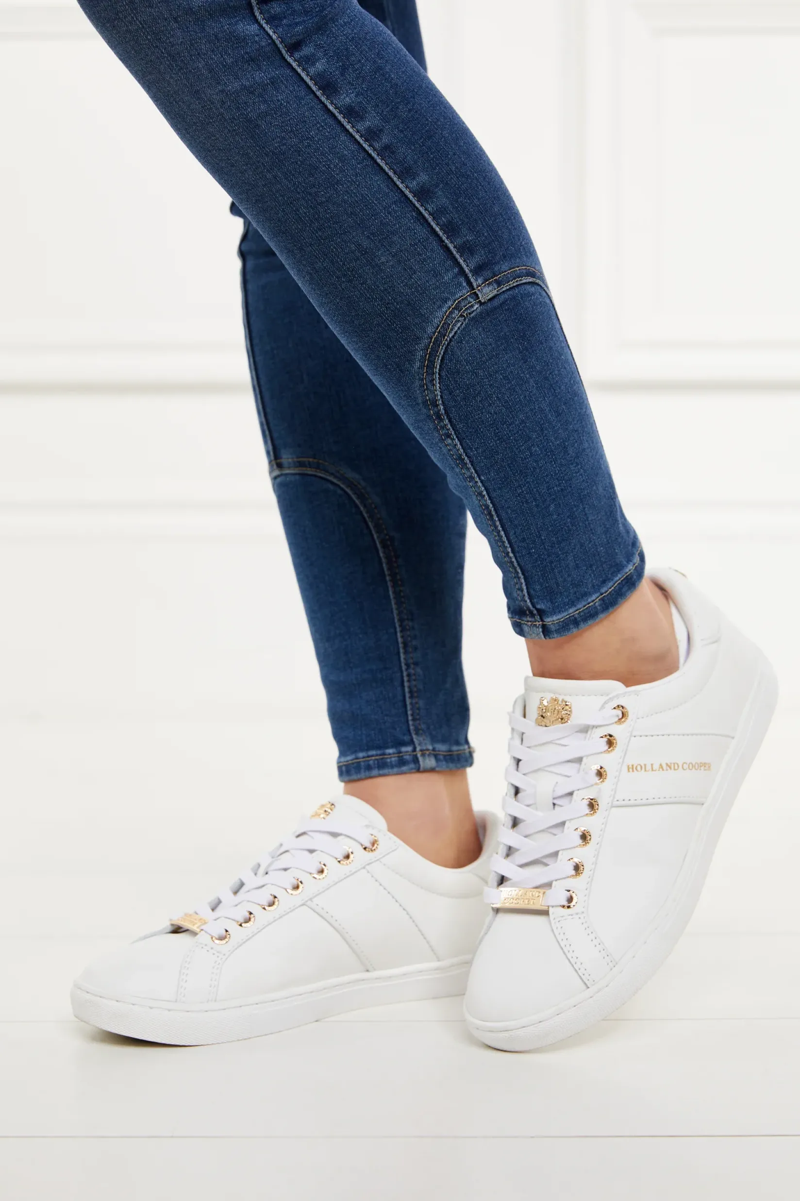 Holland Cooper Gifts For Her|Trainers-Knightsbridge Court Trainer White