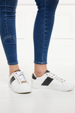 Holland Cooper Trainers|Footwear-Knightsbridge Court Trainer Black Croc