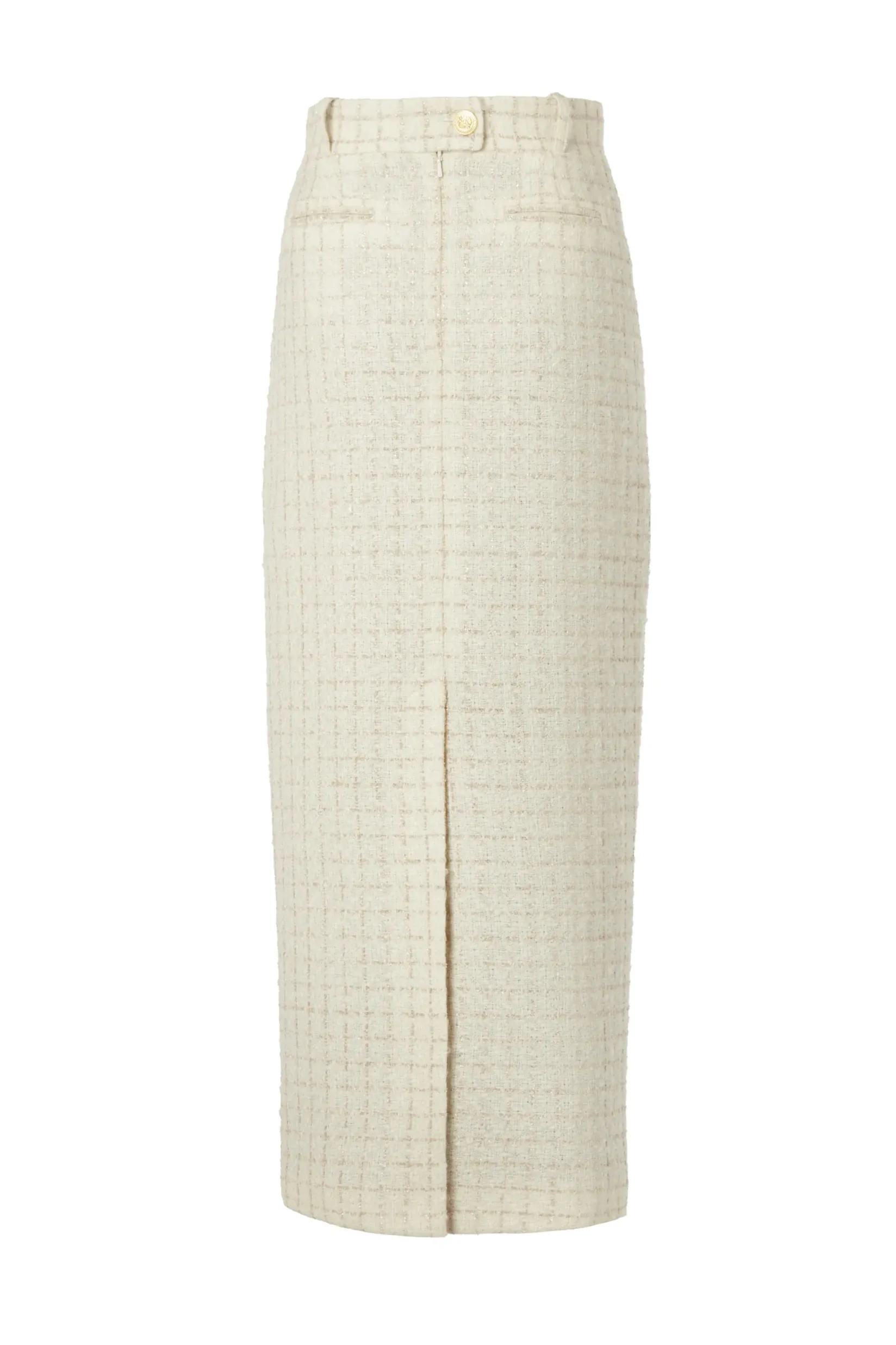 Holland Cooper Skirts|Shop By Product-Knightsbridge Maxi Skirt Ivory Sparkle Tweed