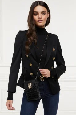 Holland Cooper The Perfect Gesture|Crossbody Bags-Knightsbridge Phone Pouch Black Croc