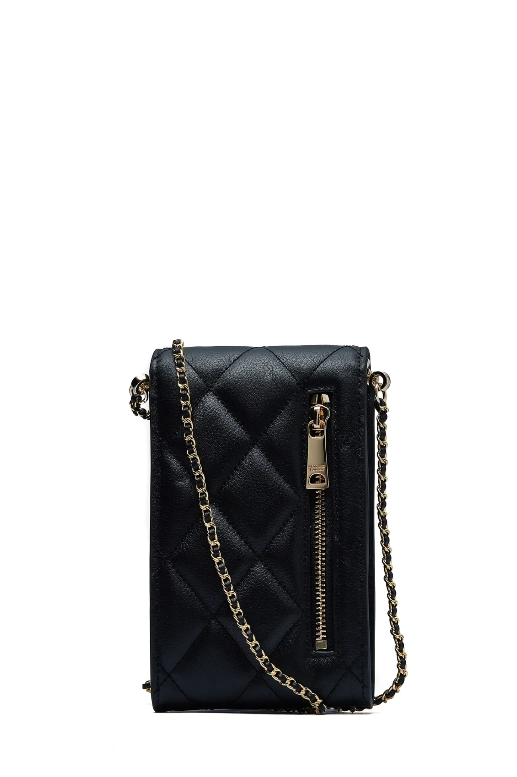 Holland Cooper The Perfect Gesture|Gifts For Her-Knightsbridge Phone Pouch Black Quilted