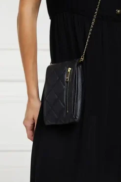 Holland Cooper The Perfect Gesture|Gifts For Her-Knightsbridge Phone Pouch Black Quilted