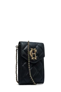 Holland Cooper The Perfect Gesture|Gifts For Her-Knightsbridge Phone Pouch Black Quilted