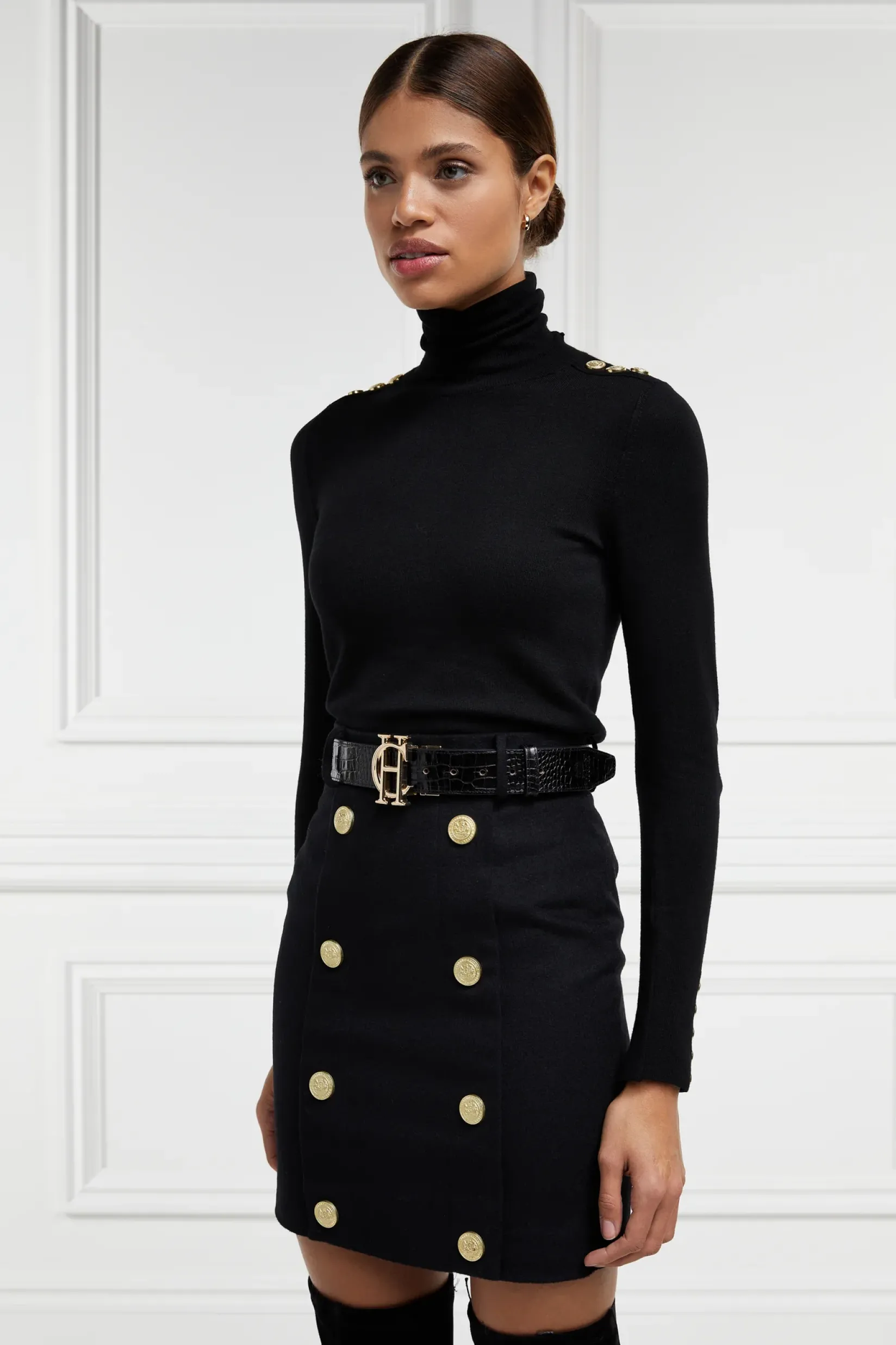 Holland Cooper Skirts|In Stock Tailoring-Knightsbridge Skirt Soft Black