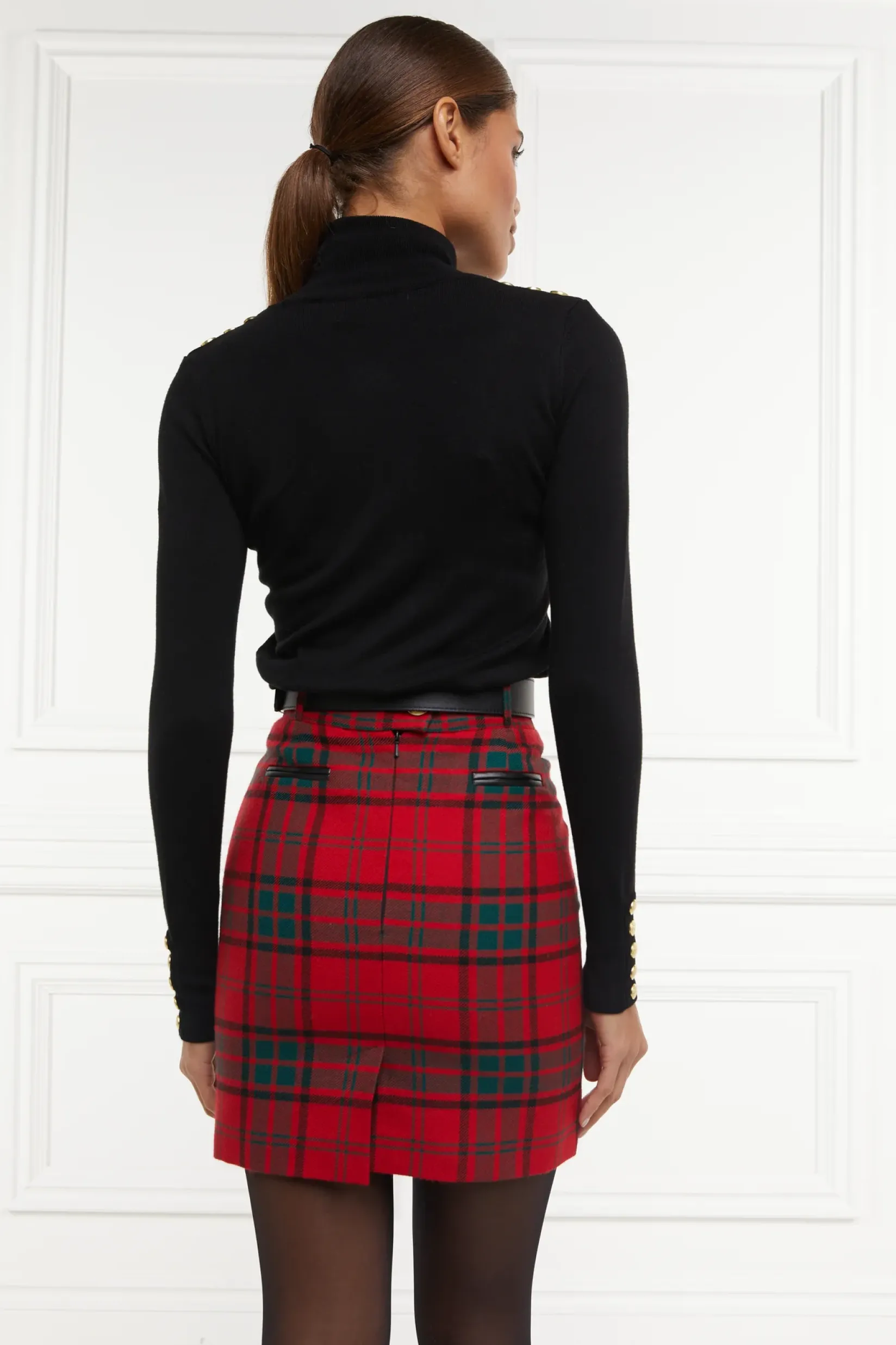 Holland Cooper Skirts|In Stock Tailoring-Knightsbridge Skirt Red Tartan