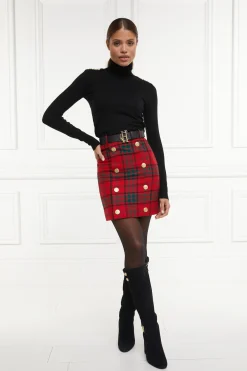 Holland Cooper Skirts|In Stock Tailoring-Knightsbridge Skirt Red Tartan