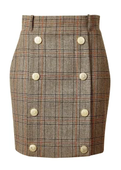 Holland Cooper Skirts-Knightsbridge Skirt Bourbon Tweed