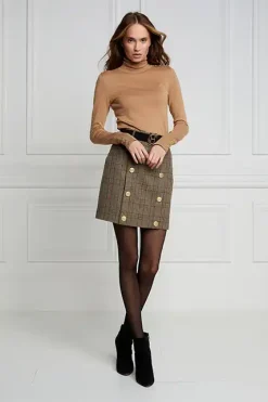 Holland Cooper Skirts-Knightsbridge Skirt Bourbon Tweed