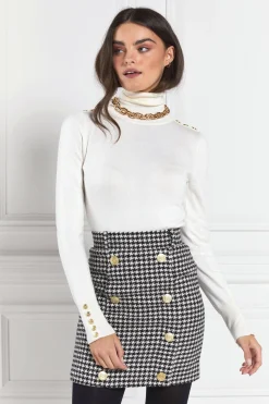 Holland Cooper Skirts|The Date Night Edit-Knightsbridge Skirt Houndstooth