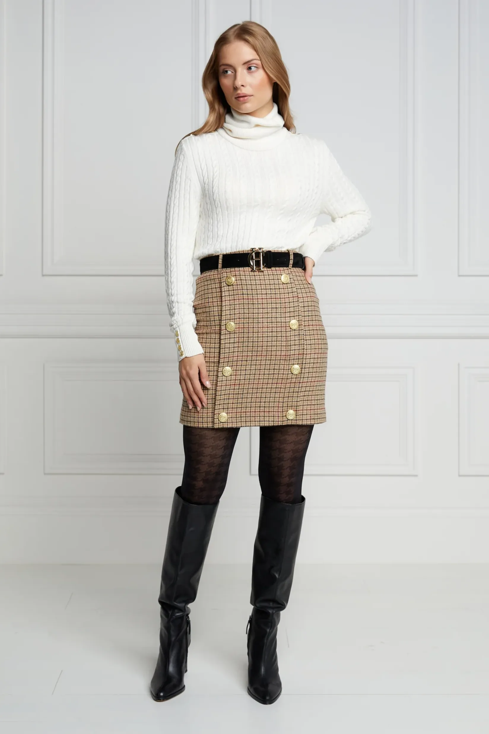 Holland Cooper In Stock Tailoring|Skirts-Knightsbridge Skirt Charlton Tweed