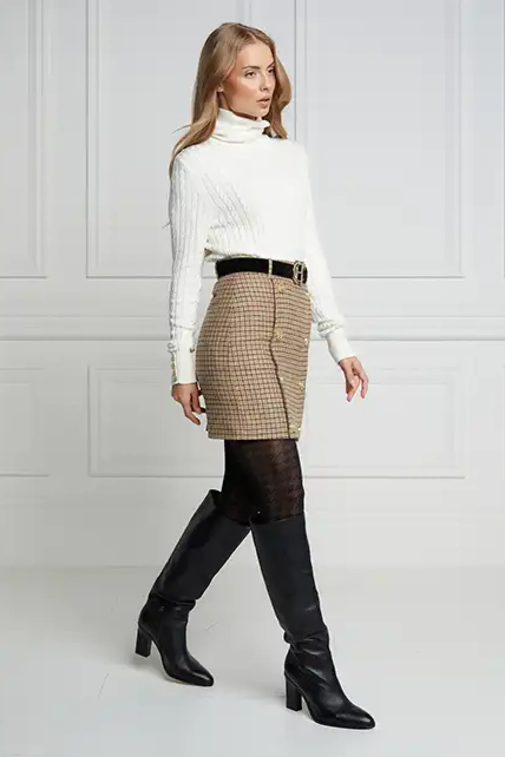 Holland Cooper In Stock Tailoring|Skirts-Knightsbridge Skirt Charlton Tweed
