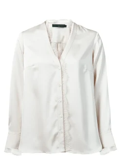 Holland Cooper Shirts & Blouses|Back In Stock-Lace V-Neck Blouse Oyster