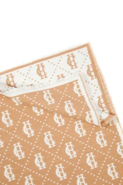 Holland Cooper The Perfect Gesture|Gifts For Him-Lightweight Monogram Scarf Camel Cream