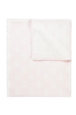 Holland Cooper The Perfect Gesture|Accessories-Lightweight Monogram Scarf Cream Soft Pink