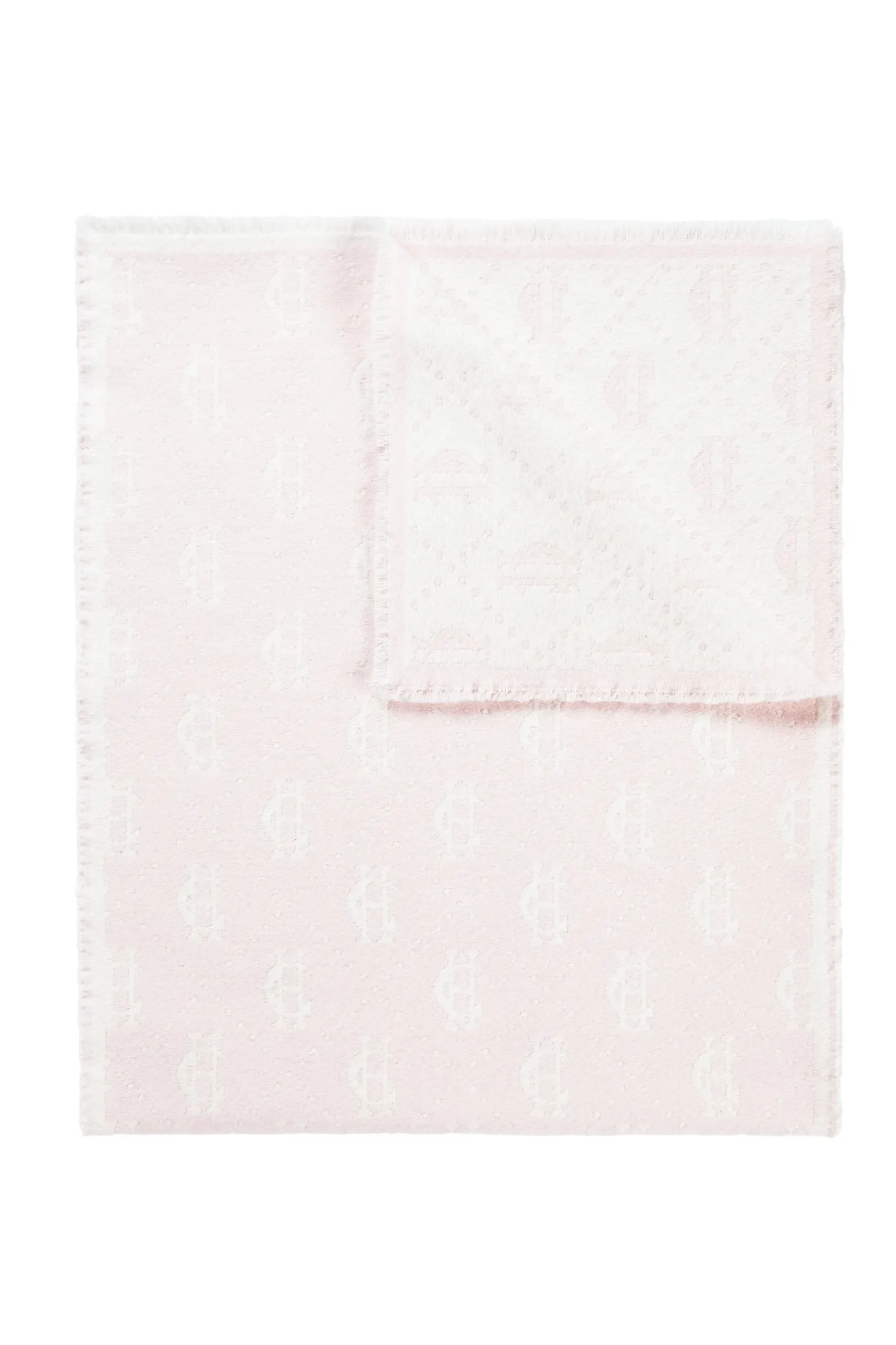 Holland Cooper The Perfect Gesture|Accessories-Lightweight Monogram Scarf Cream Soft Pink