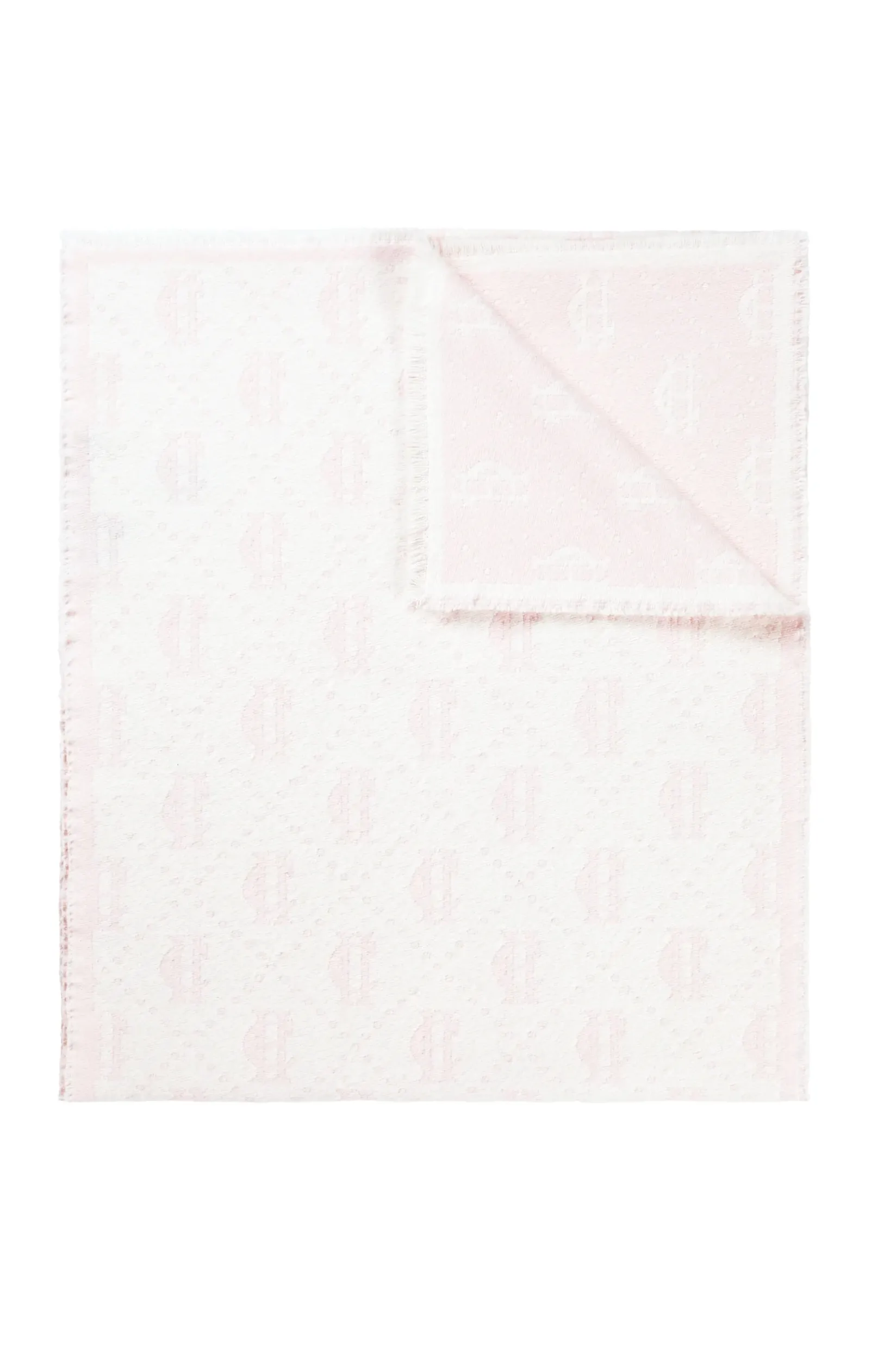Holland Cooper The Perfect Gesture|Accessories-Lightweight Monogram Scarf Cream Soft Pink