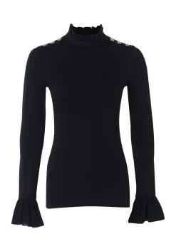 Holland Cooper Tops|Workwear Wardrobe-Lilibet Jersey Tee Black