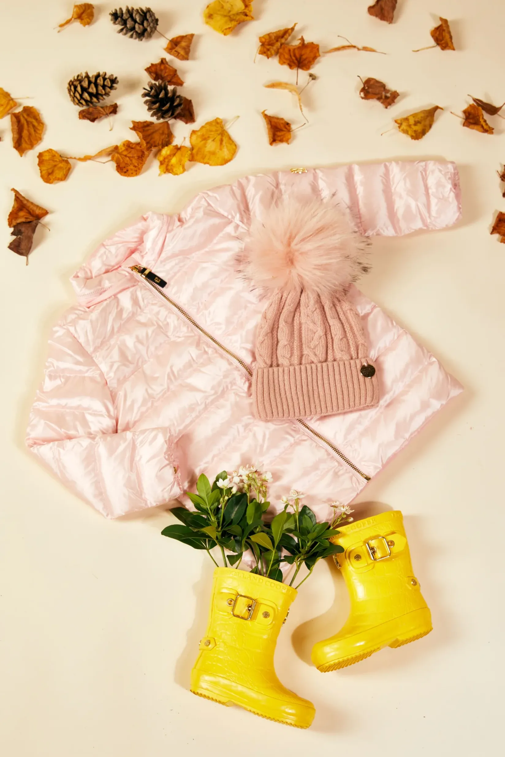 Holland Cooper Little Gifting|The Coat Den-Little Hewitts Puffer Light Pink