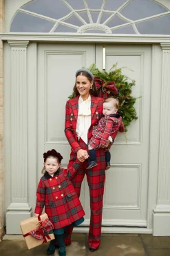 Holland Cooper Little Tailoring|Little Gifting-Little Town Coat Red Tartan