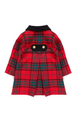 Holland Cooper Little Tailoring|Little Gifting-Little Town Coat Red Tartan