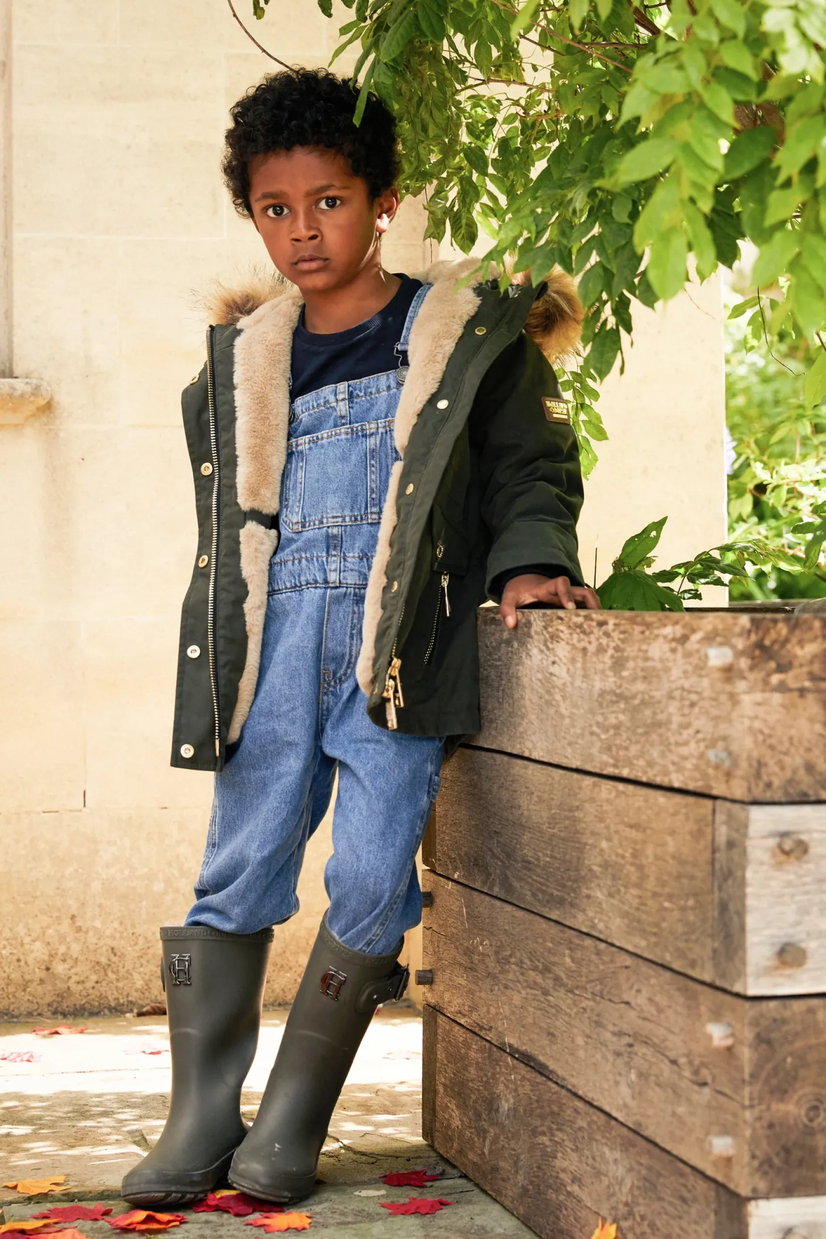 Holland Cooper Little Gifting|The Wellie Den-Little Wellie - Junior Dinosaur Green