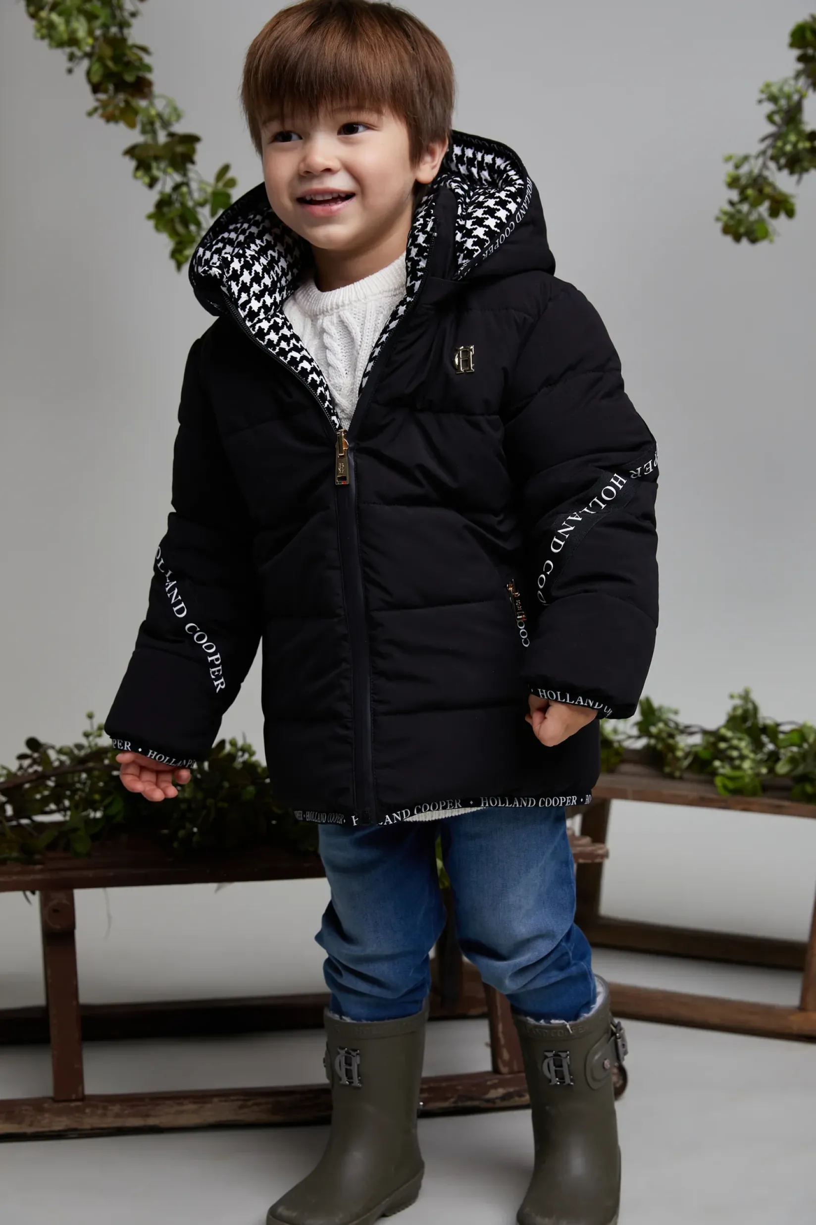 Holland Cooper Little Gifting|The Wellie Den-Little Wellie - Toddler Dinosaur Green