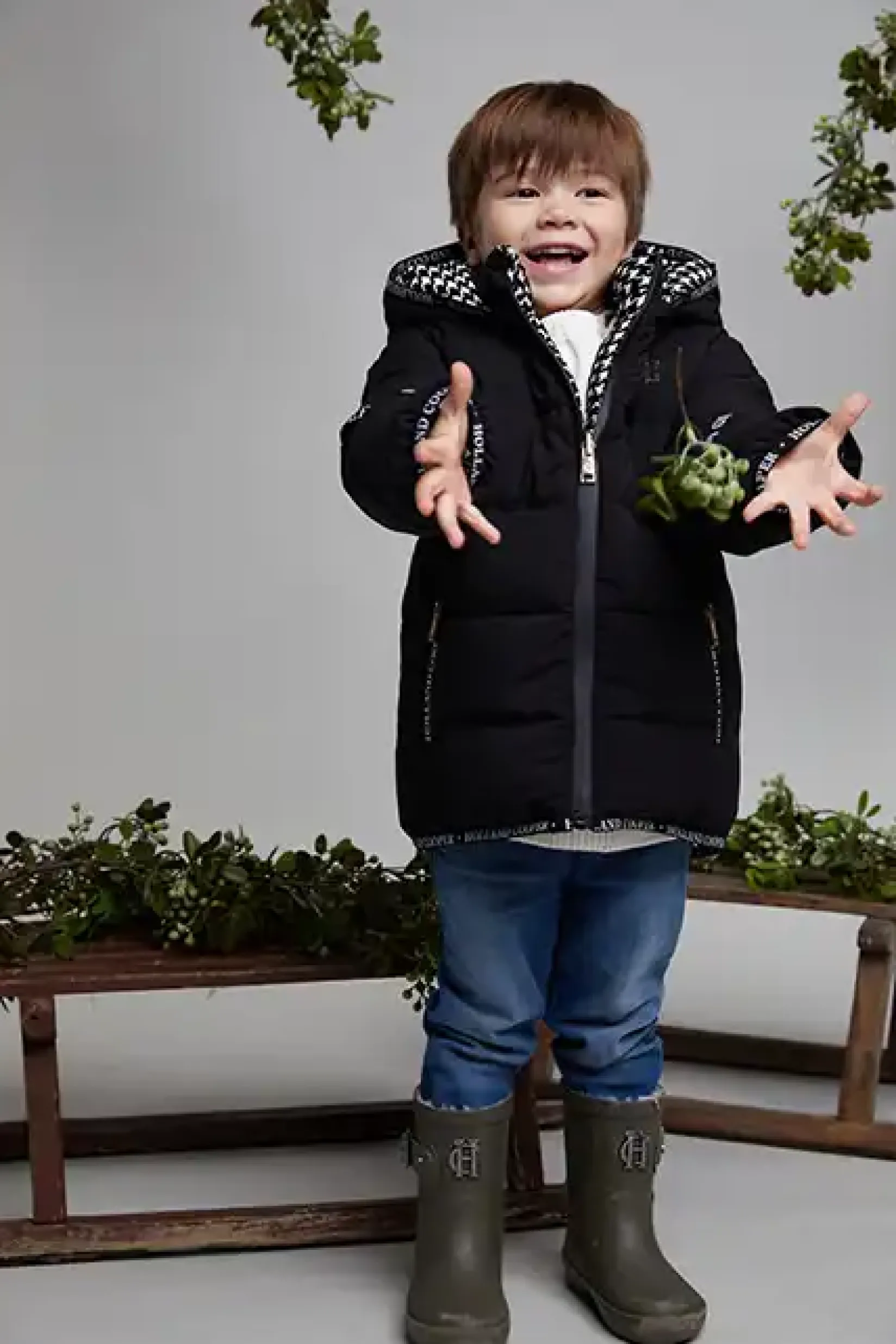 Holland Cooper Little Gifting|The Wellie Den-Little Wellie - Toddler Dinosaur Green