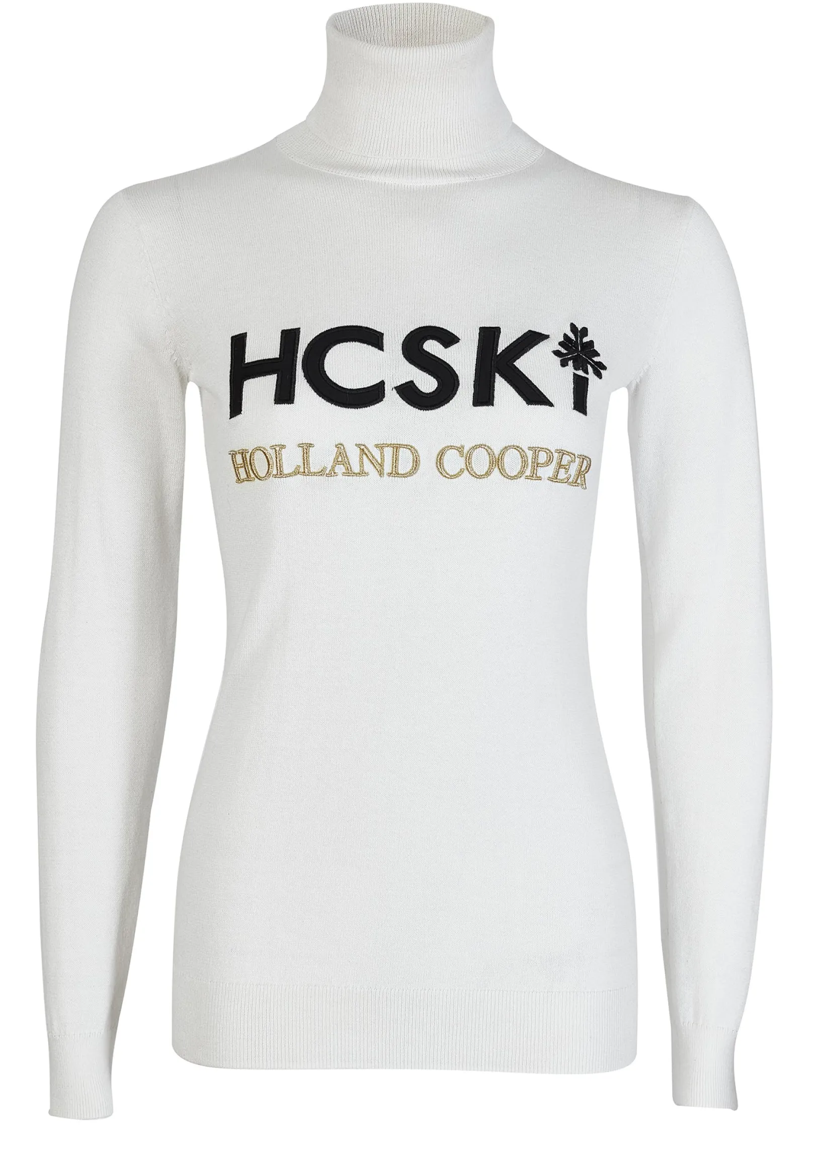 Holland Cooper Knitwear|Knitwear & Thermals-Logo Ski Knit Winter White