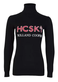 Holland Cooper Knitwear|Knitwear & Thermals-Logo Ski Knit Black